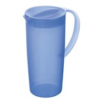 Caraffa con coperchio - 16x10,5x22,5 cm - PPL - 1,2 L - blu - Rotho