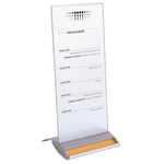 Portabrochure personalizzabile - alluminio - 10,5x21 cm - Alba
