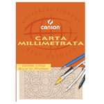 Blocco carta opaca millimetrata - 297x420mm - 10 fogli - 80gr - Canson