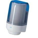 Dispenser asciugamani a spirale Prestige - 16,6x18,5x29,3 cm - formato Mini - bianco/azzurro trasparente - Mar Plast