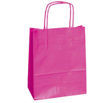 Shopper in carta - maniglie cordino - magenta - 26 x 11 x 34,5cm - conf. 25 shoppers