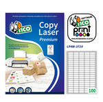 Etichetta adesiva LP4W - permanente - 37x14 mm - 100 etichette per foglio - bianco - Tico - conf. 100 fogli A4