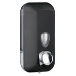 Dispenser Soft Touch per sapone liquido - 10,2x9x21,6 cm - capacità 0,55 L - nero - Mar Plast