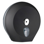 Dispenser Soft Touch di carta igienica in rotolo Mini Jumbo - 27x12,8x27,3 cm - plastica - nero - Mar Plast
