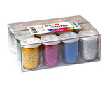 Glitter flacone grana fine - 25ml - colori assortiti - CWR - Conf.12 flaconi