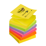 Blocco Post it® Super Sticky Z Notes - assortiti neon - 76 x 76mm - 100 fogli - Post it®