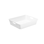 Vassoio multiuso Living Box - 37,5x26,6 cm - altezza 6 cm - bianco - Rotho