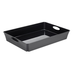 Vassoio multiuso Living Box - 37,5x26,6 cm - altezza 6 cm - nero - Rotho