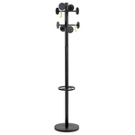 Appendiabiti Stand3 - 8 posti - 175x37 cm - nero - Alba