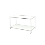 Libreria Easy System - 2 ripiani - acciaio cromato - 80x40x40,5 cm - bianco - Serena Group