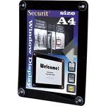 Display informativo a ventose - A4 - nero - Securit