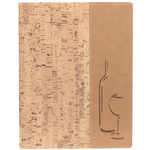 Carta dei vini Design - sughero - A4 - 24x34 cm - 1 inserto doppio incluso - Securit