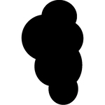 Lavagna da parete Silhouette - 48,5x30 cm - forma nuvola - nero - Securit