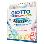 Pennarelli Turbo Advanced - punta 2,8mm - colori assortiti - Giotto - astuccio 12 pezzi