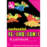 Cartelli fluo - senza scritte - 35x50 cm - 260 gr - colori assortiti - CWR - conf. 10 pezzi