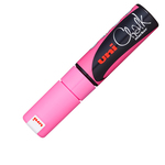 Marcatore a gesso liquido Uni Chalk Marker - punta scalpello da 1,80-2,50mm - rosa fluo - Uni Mitsubishi