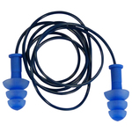 Tappi auricolari con cordino - blu - rilevabili al metal detector - Delta Plus - sacchetto da 10 paia
