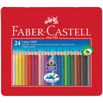 Colour Grip Astuccio in Metallo - acquerellabili - Faber Castell - scatola 24 matite