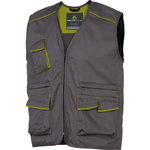 Gilet da lavoro Panostyle® M6GIL - sargia/poliestere/cotone - taglia L - grigio/verde - Deltaplus