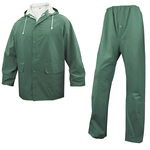 Completo impermeabile EN304 - giacca + pantalone - poliestere/PVC -  taglia L - verde - Deltaplus