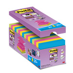 Blocchetto Post it® Super Sticky Z Notes - per dispenser - 76 x 76mm - 90 fogli - Post it® - conf. 16 blocchi