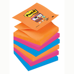 Blocchetto Post it® Super Sticky Z Notes - colorati - 76 x 76mm - 90 fogli - Post it®