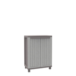 Armadietto JWood 68 - 2 ante - PPL - effetto legno - 68x37,5x91,5 cm - grigio tortora - Terry