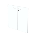 Coppia ante Easy - in melaminico - per mobile basso - 80x67 cm - spessore 18 mm - bianco - Artexport