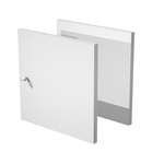 Coppia ante Rainbow - 32,2x32,1 cm - per libreria - grigio alluminio - Artexport