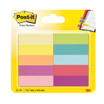 Segnapagina Post it® in carta - 12,7x44 mm - 10 colori assortiti - Post it® - conf. 500 pezzi