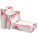 Scatola archivio Speedbox - dorso 8 cm - 35x25 cm - bianco e rosso - Esselte