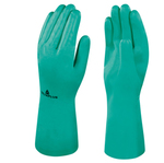 Guanto da lavoro industriale Nitrex 801 - nitrile floccato cotone - taglia 08 - verde - Deltaplus