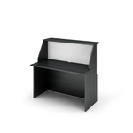 Modulo Prestige reception sopralzo/desktop - 120x76,1x117 cm - nero venato/bianco - Artexport