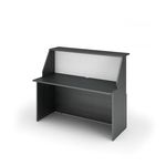 Modulo Prestige reception sopralzo/desktop - 140x76,1x117 cm - nero venato/bianco - Artexport