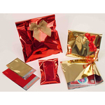 Buste regalo in PPL - metal lucido - oro - 20 x 35 + 5cm - con patella adesiva - PNP - conf. 50 buste