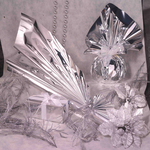 Buste regalo in PPL - metal lucido - argento - 25 x 40 + 5cm - con patella adesiva - PNP - conf. 50 buste