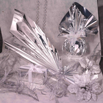 Buste regalo in PPL - metal lucido - argento - 35 x 50 + 5cm - con patella adesiva - PNP - conf. 50 buste