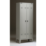 Armadio metallo - spogliatoio - 2 posti - 70x35x180 cm - grigio - Tecnical 2