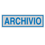 Targhetta adesiva - ARCHIVIO - 165x50 mm - Cartelli Segnalatori