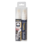 Marcatore a gesso liquido waterproof - punta fine da 7,00-15,00mm - bianco - Securit - conf. 2 pezzi