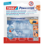 Blister 5 ganci deco trasp+ 8 strisce biadesive POWERstrips® tesa