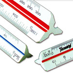 Scalimetro 98U - 30cm - scale 1:1-2-5-20-50-100-200-500-1000-1250-2500 - Tecnostyl