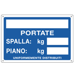 Cartello segnalatore - 30x20 cm - PORTATE: SPALLA/PIANO - alluminio - Cartelli Segnalatori