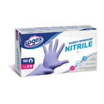 Guanti in nitrile - non talcati - taglia S/M - azzurro - Logex Professional - scatola da 100 pezzi