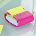 Dispenser Pro fucsia + 1 Post it® Super Sticky Z Notes verde asparago - 76 x 76mm - Post it®