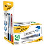 Promo box 12pz blu whiteboard velleda® 1701 recycled bic®+3 ink pocket (n/b/r)