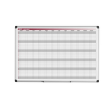 Planner magnetico annuale - 90x60 cm - silver - Bi-Office