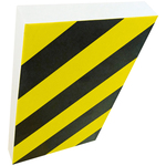 Paracolpi a foglio - gomma NBR - larghezza 100 cm - altezza 150 cm - giallo/nero