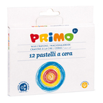 Pastelli a cera jumbo - 100mm - ø10,5mm - Primo - astuccio 12 colori