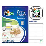 Etichetta adesiva LP4W - permanente - 105x48 mm - 12 etichette per foglio - bianco - Tico - conf. 100 fogli A4